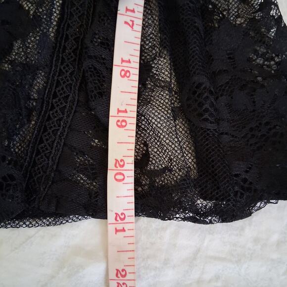 Beulah Style Black Fairy Romantic Goth Lace Blouse Mock Neck Bow Size Small - Picture 4 of 7